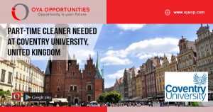 part-time cleaner needed at coventry university