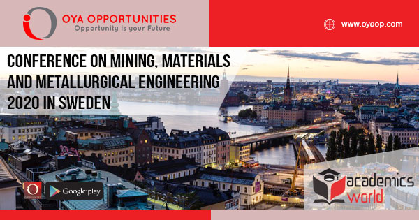 Conference on Materials and Metallurgical Engineering 2020 in Sweden