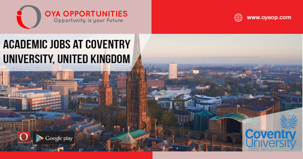 Academic Jobs at Coventry University, United Kingdom