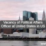 Vacancy of Political Affairs Officer at United States in US