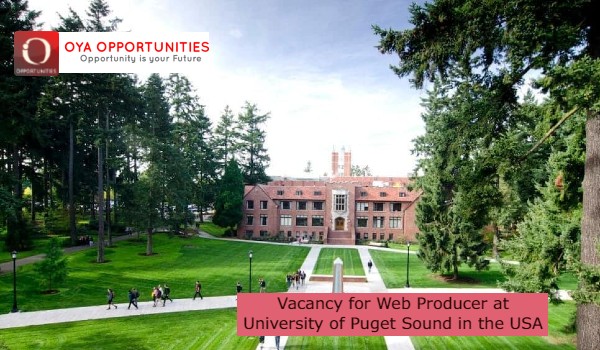 Vacancy for Web Producer at University of Puget Sound in the USA