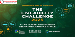 Liveability Challenge 2025 for Innovators worldwide (S$2 million in funding)