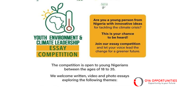 WRI GreenHubAfrica Youth Environment and Climate Leadership Essay Competition 2025 (Win $300 prize)