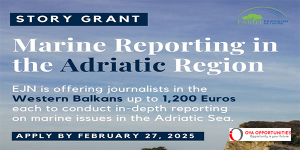 EJN Story Grants to Support Reporting on the Marine Environment in the Adriatic Region 2025