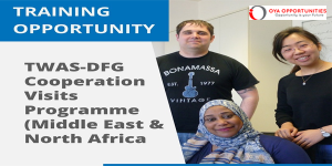 TWAS-DFG Cooperation Visits Programme – MENA 2025 (Funded)