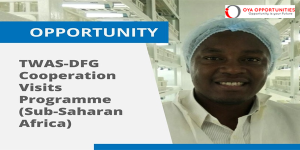 TWAS-DFG Cooperation Visits Programme for Sub-Saharan Africa 2025 (Funded)
