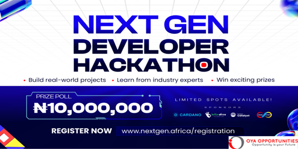 NextGen Developers Hackathon 2025 for Young Africans (up to N10,000,000 in prizes)