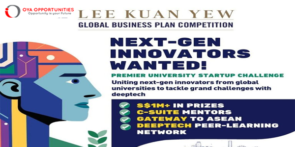 Lee Kuan Yew Global Business Plan Competition 2025 (Up to $1 Million in Prizes)