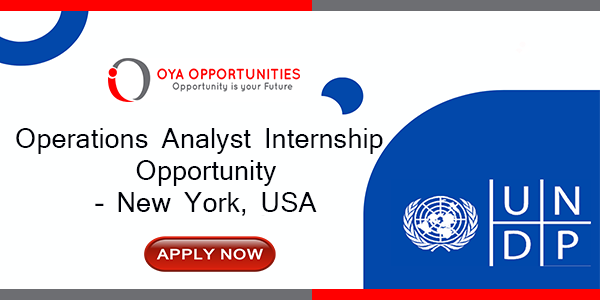 Operations Analyst Internship Opportunity at UNDP – New York, USA