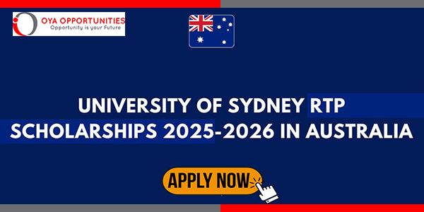 University of Sydney RTP Scholarships 2025-2026 in Australia | Fully Funded