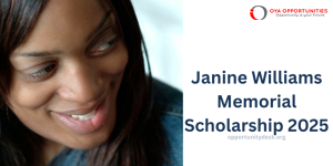 Janine Williams Memorial Scholarship 2025 (up to $2,000)