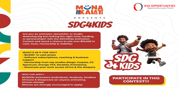 Muna Kalati’s SDG4Kids Animation Contest 2025 ($2,500 in prizes)
