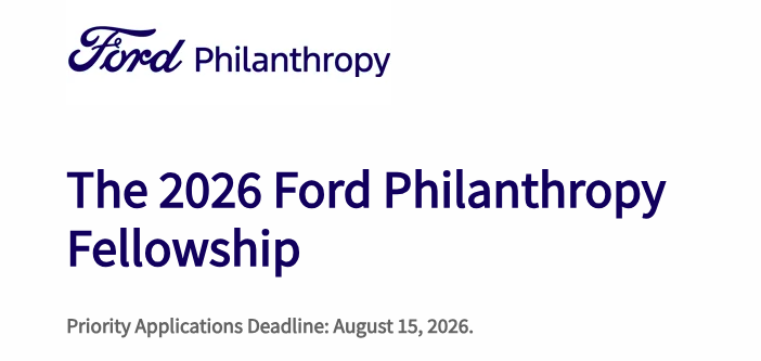 Ford Philanthropy Fellowship 2026: Fully Funded Program for Impact Entrepreneurs